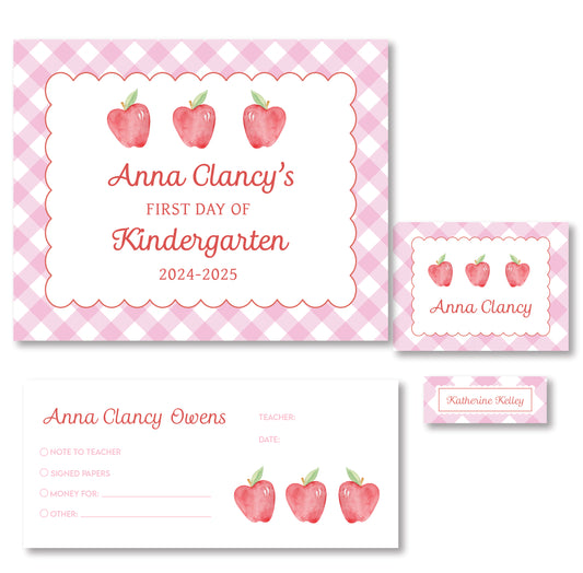 PInk Gingham Apple Bundle