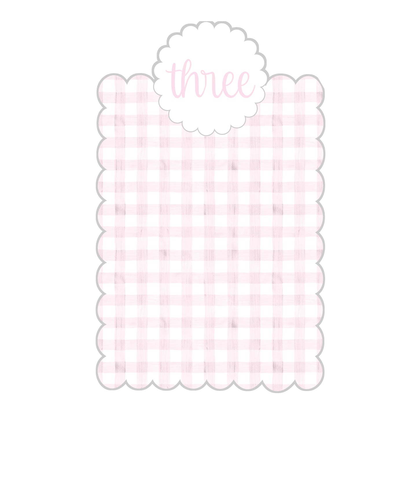 Gingham Monthly Banner
