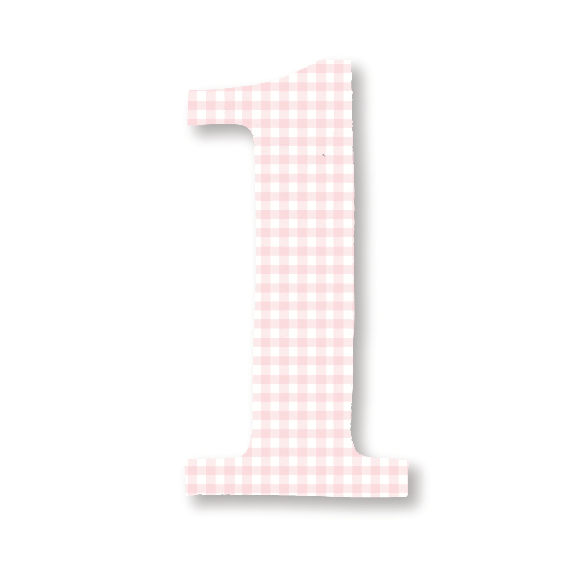 Pink One Design Pink One Gingham Cake Topper – CreativelyKaty