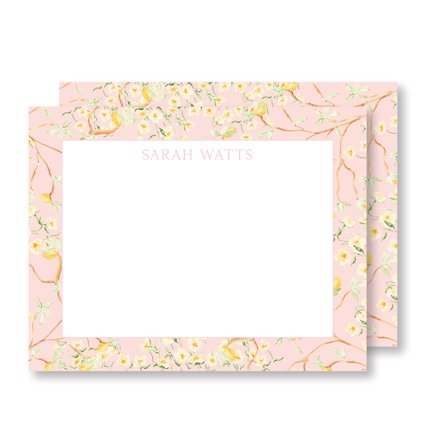 Pink Lemon Chinoiserie Stationery