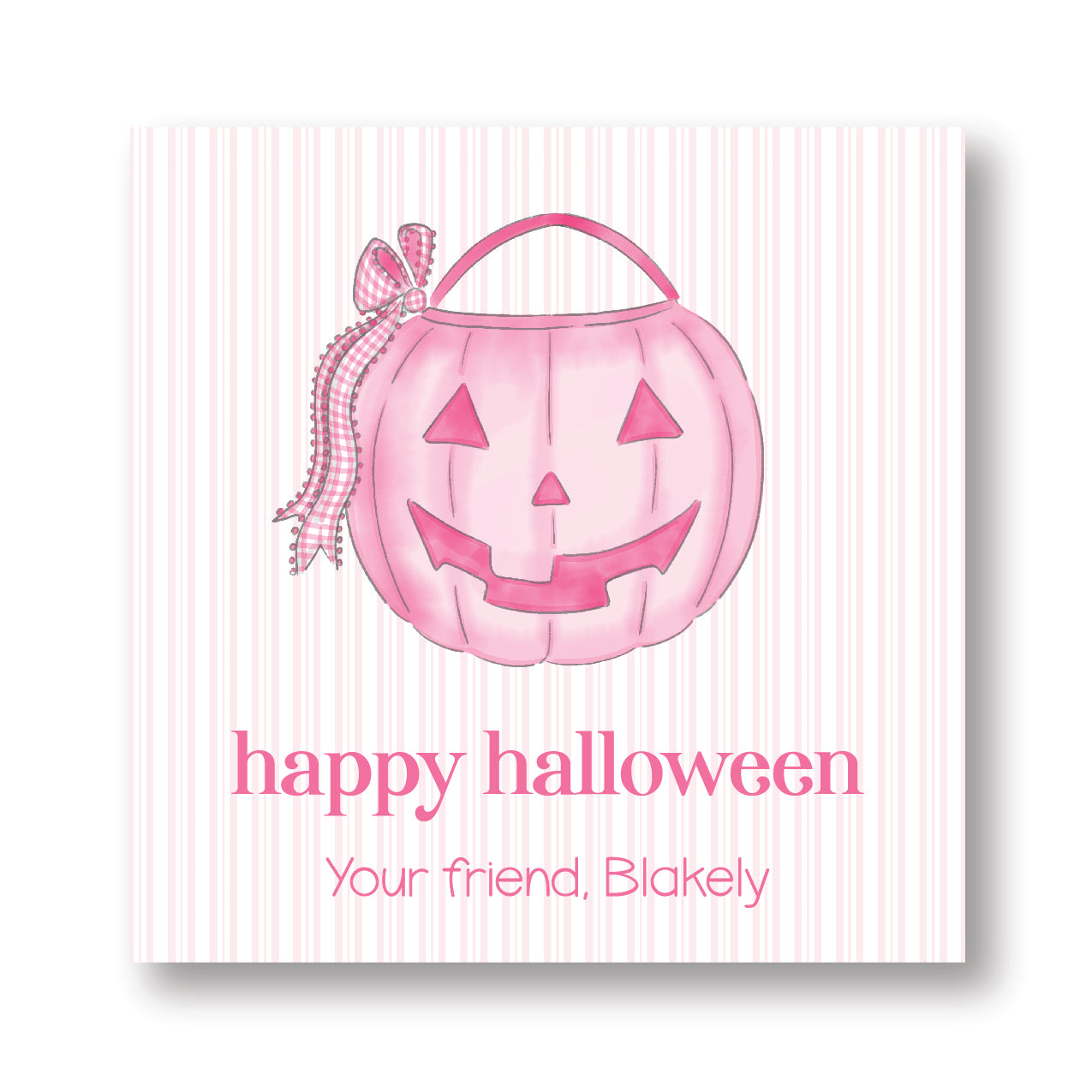 Pink Pumpkin Tag