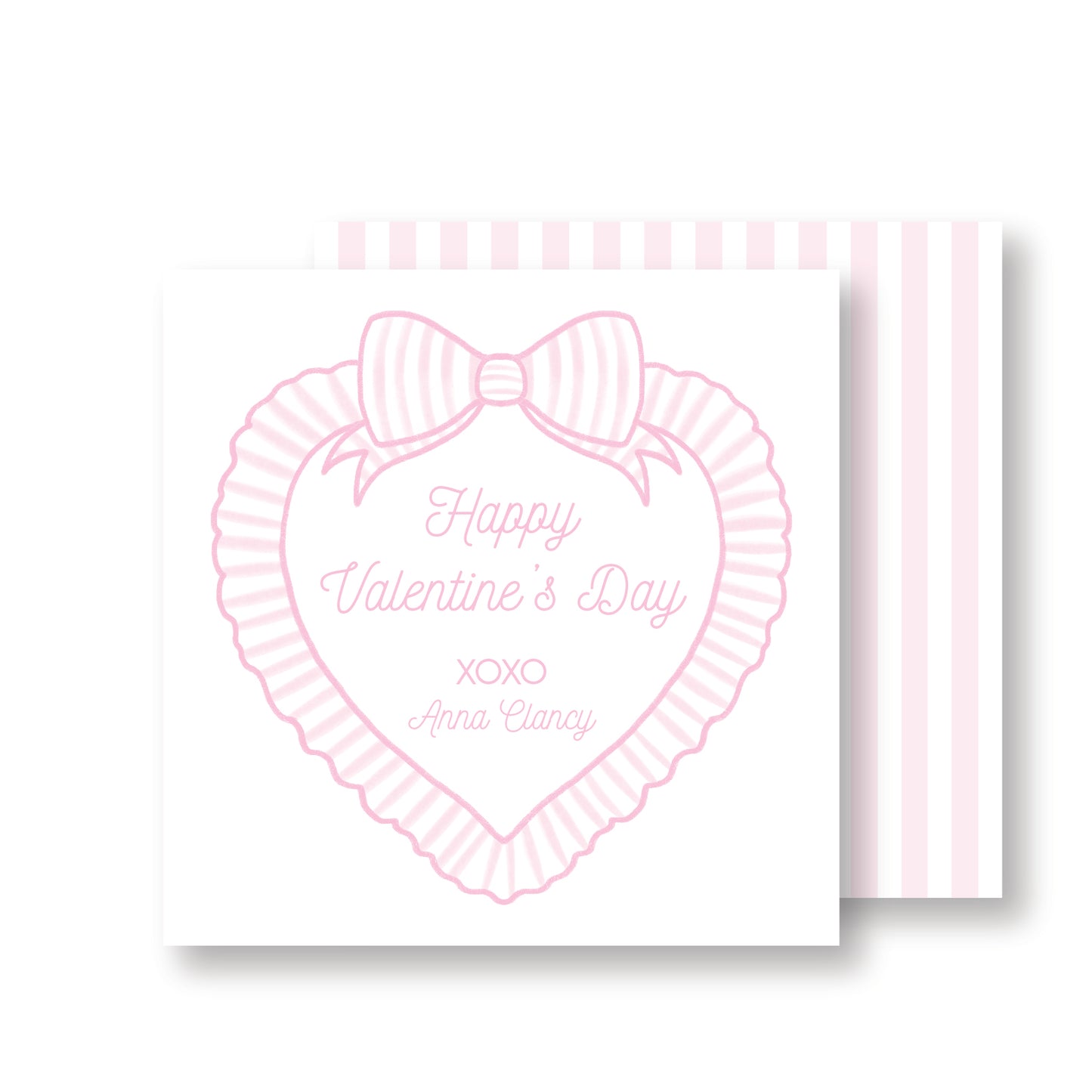 Pink and White Striped Valentine