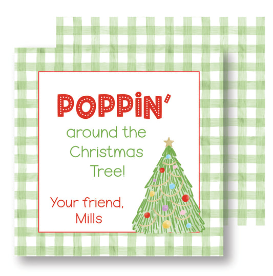 Poppin' Around the Christmas Tree tag