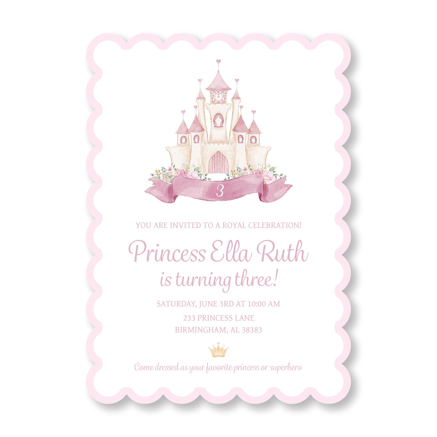 Princess Pink Invitation