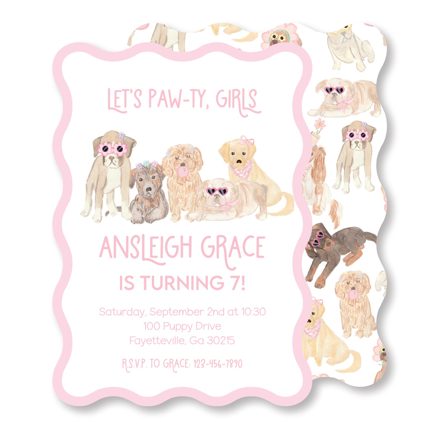Puppy Girl Invitation