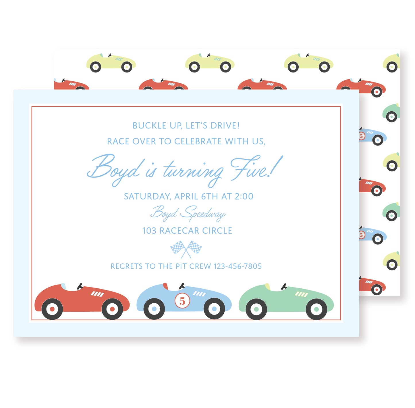 Racecar Invitation