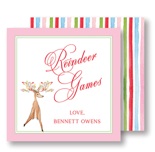 Reindeer Games pink tag