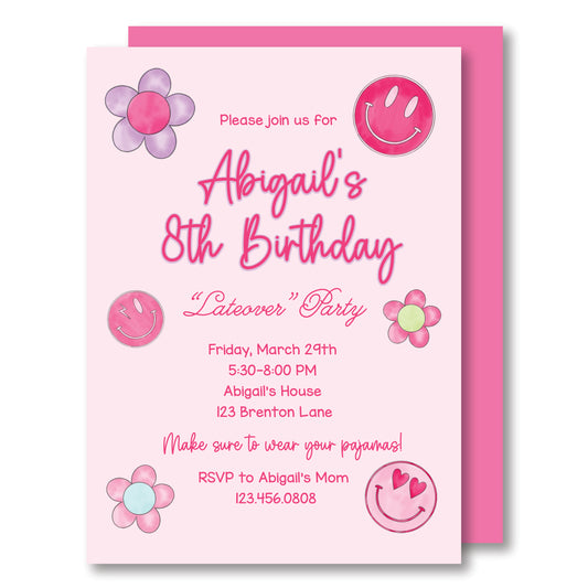 Smiley Pink Invitation