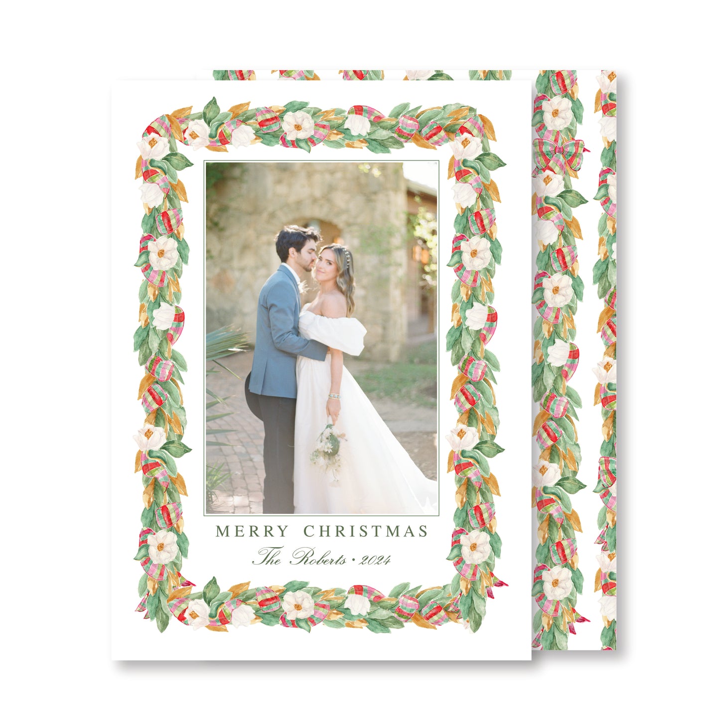 Southern Magnolia Frame Christmas Card