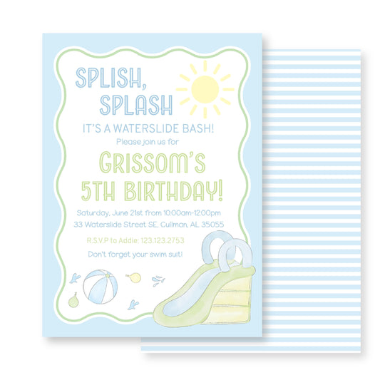 Splish Splash Slide Invite