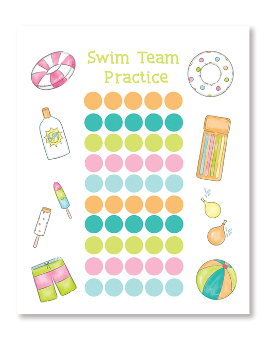 Swim Team Practice Chart