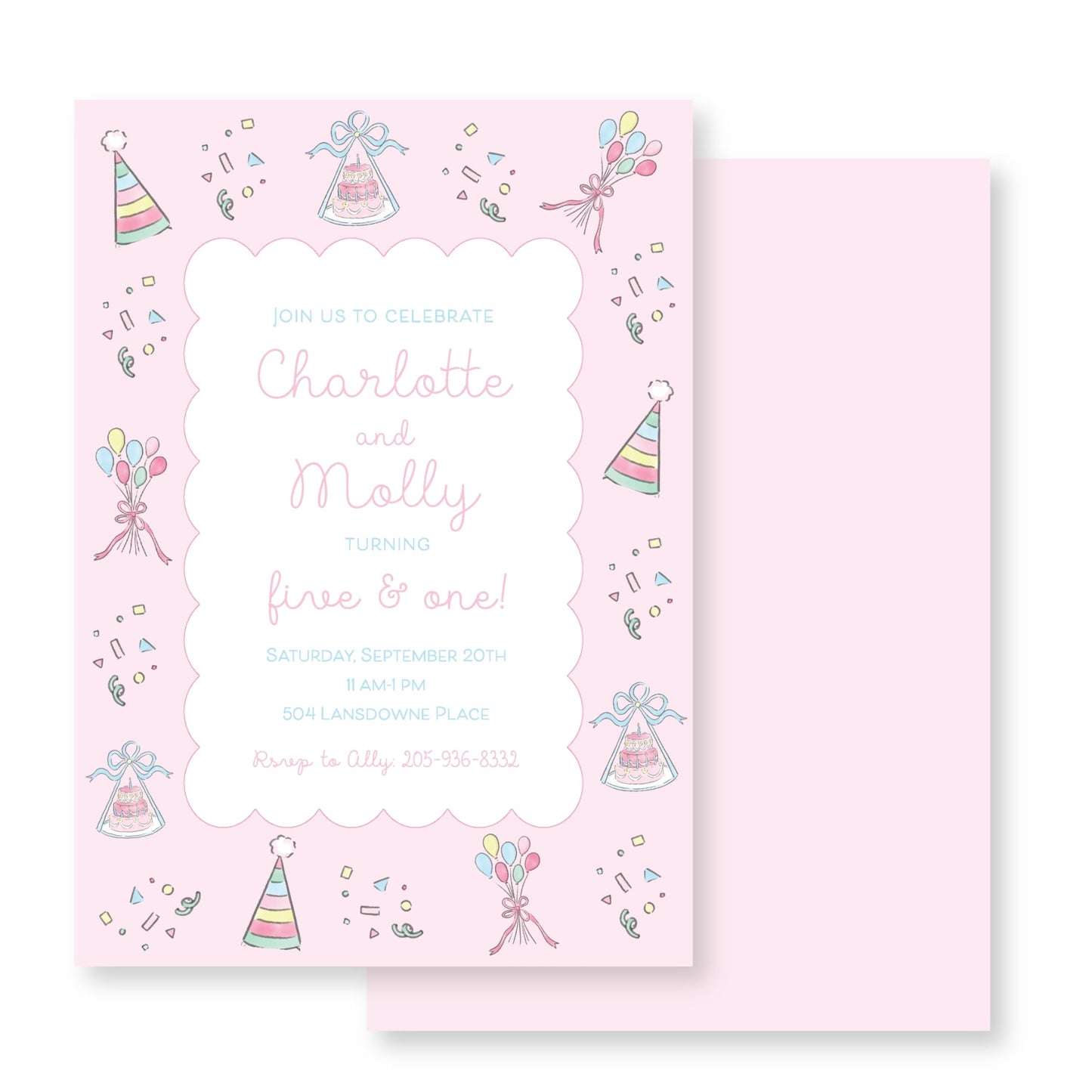 Birthday Party Pink Invitation