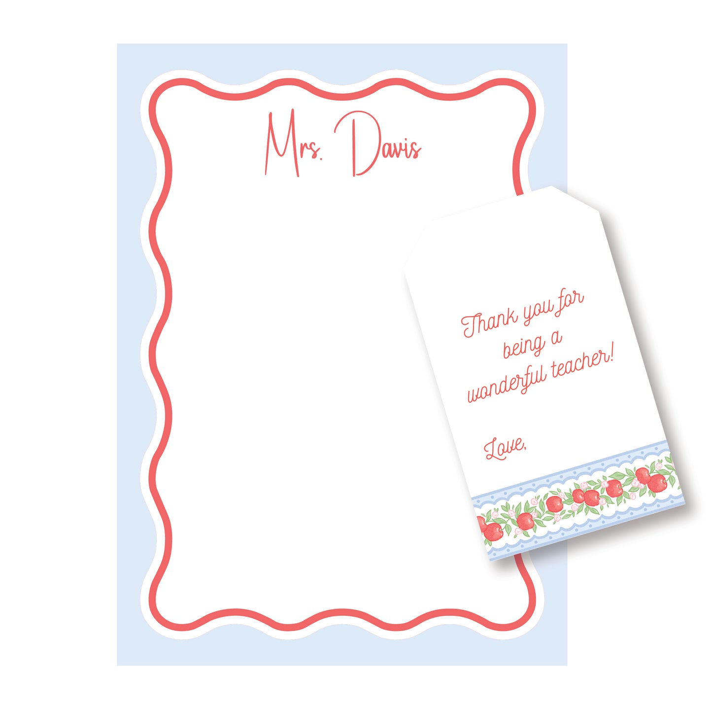 Wavy Teacher Notepad