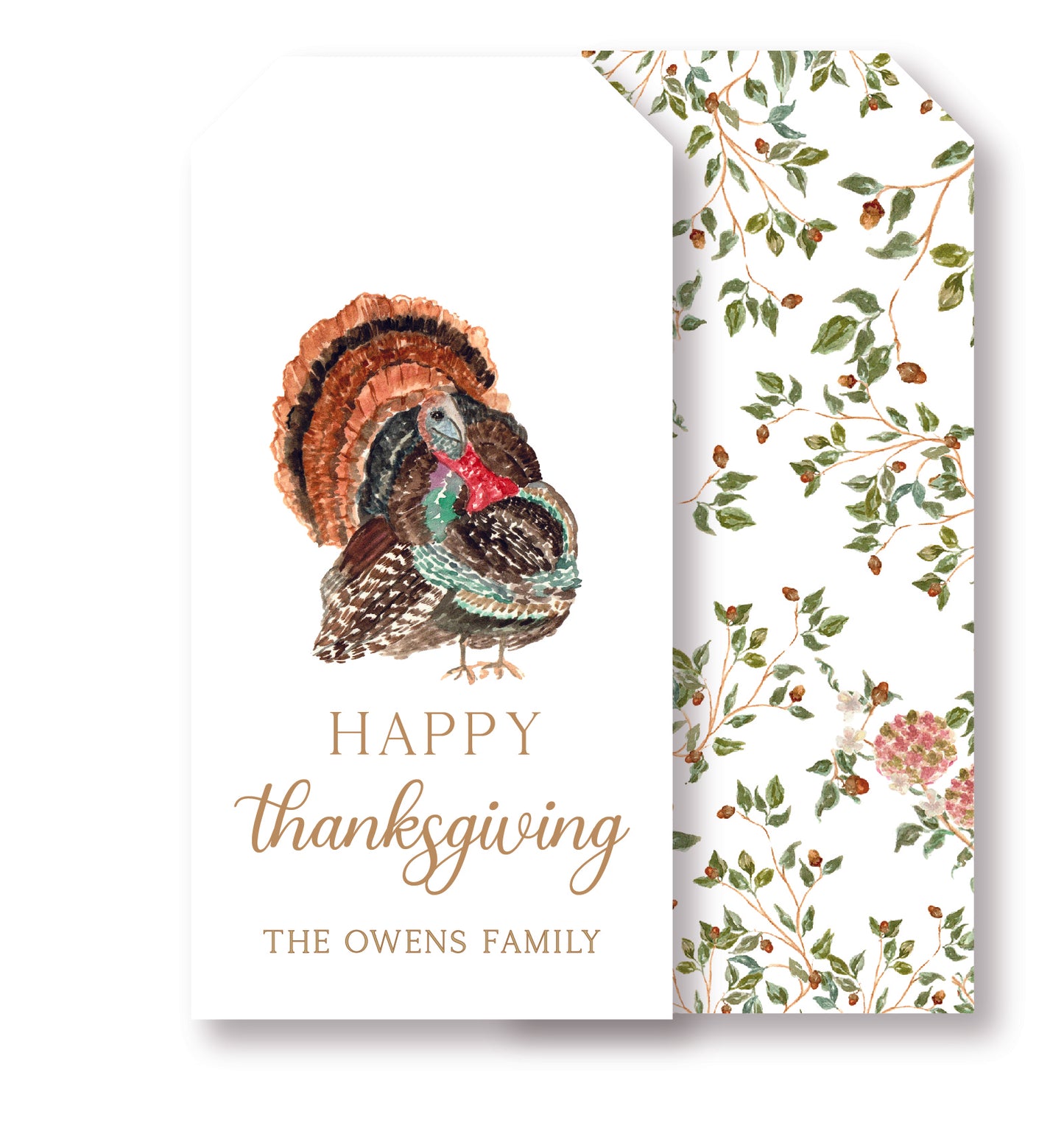 Happy Thanksgiving Turkey Tag