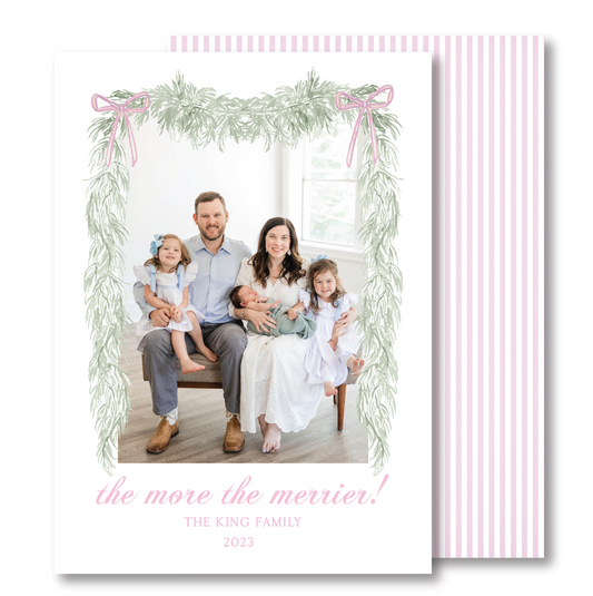 Pink Cottage Christmas Card