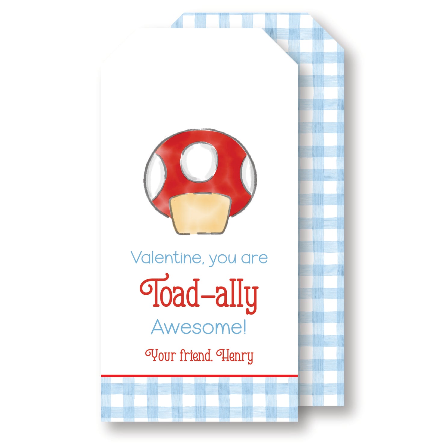 Toad-ally Valentine Tag