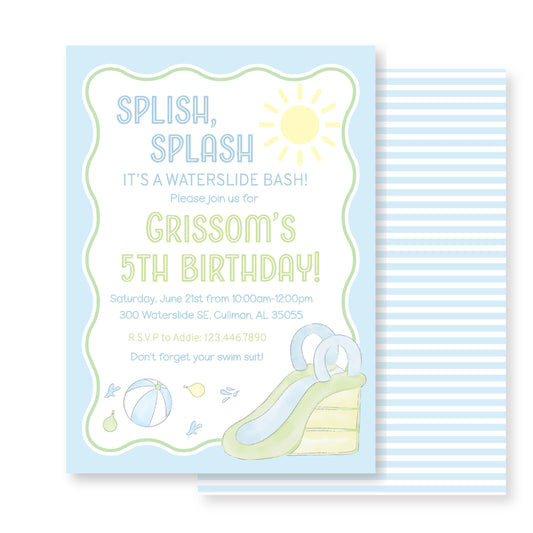 Waterslide Invitation