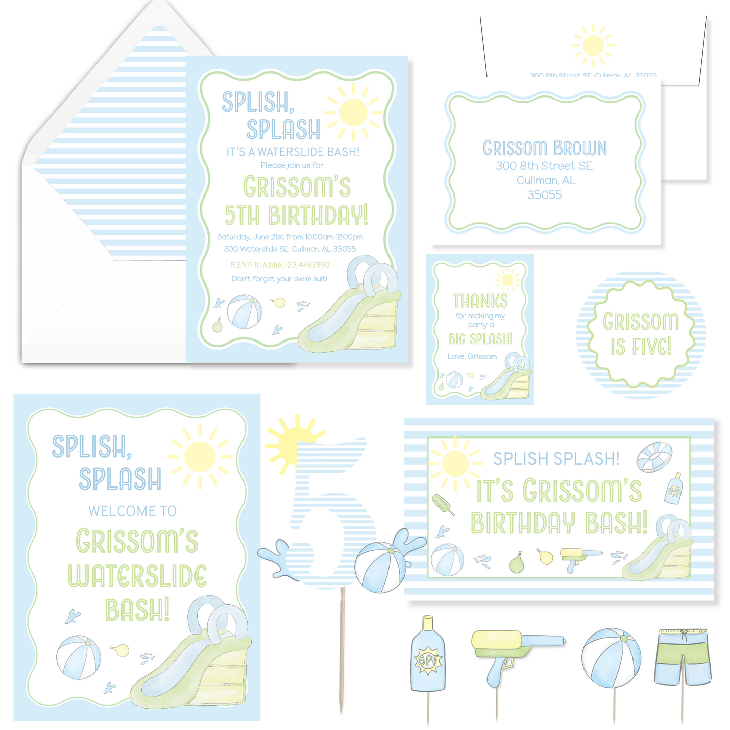 Waterslide Invitation
