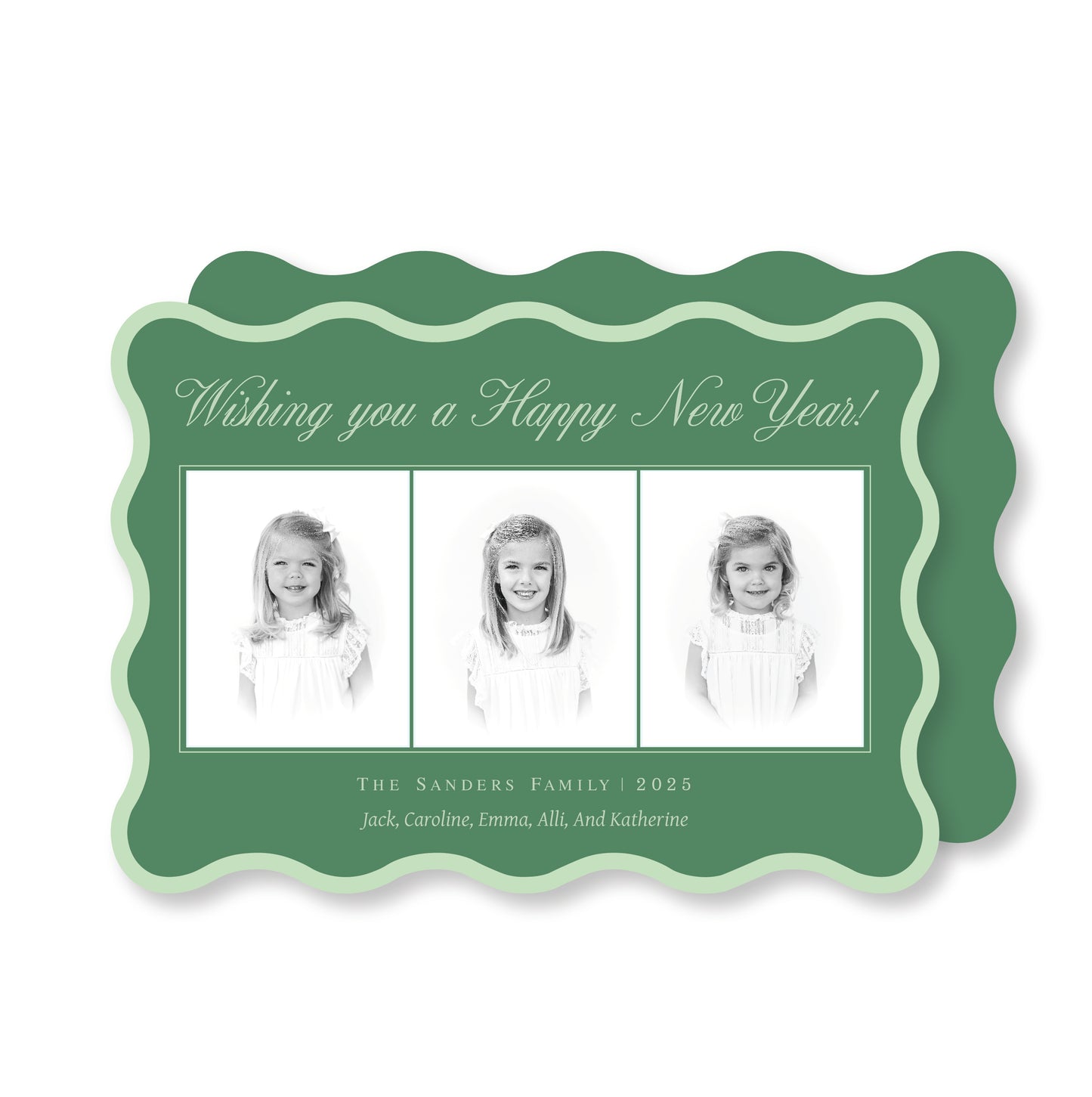 Wavy New Years Card