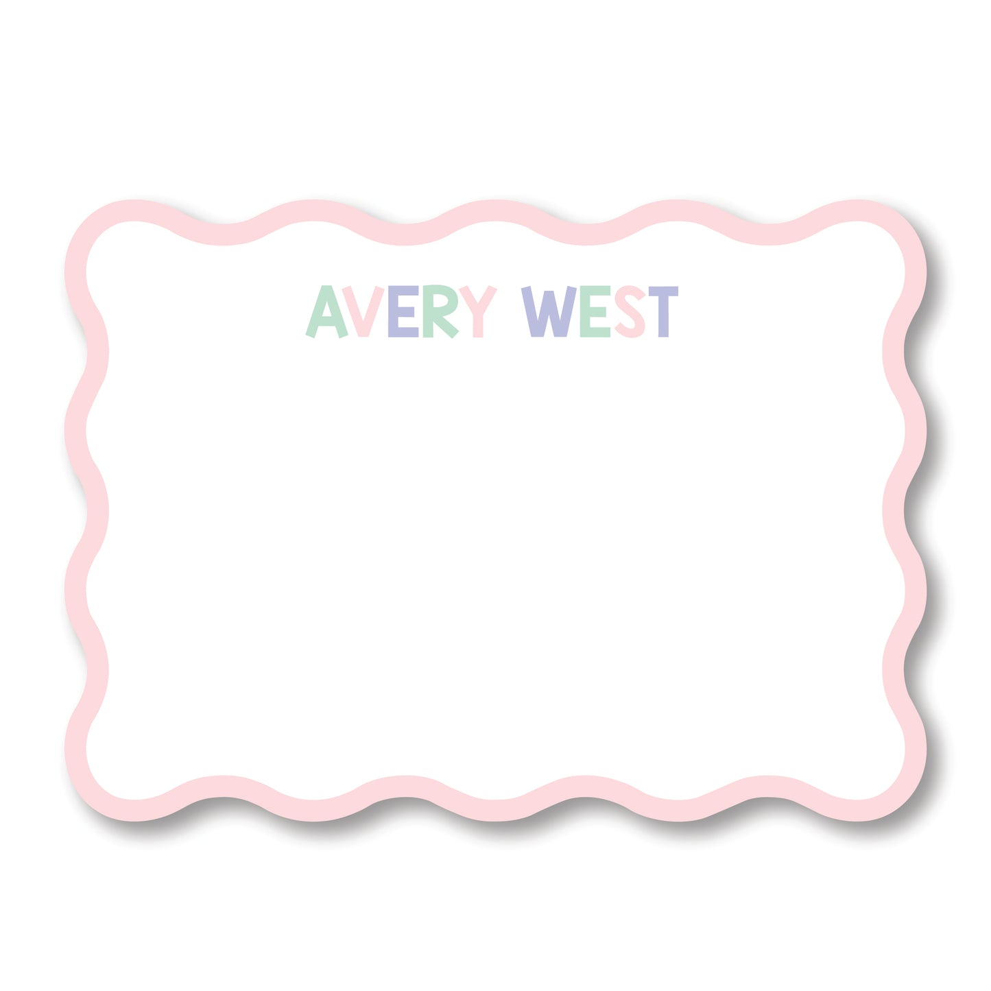 Pastel Colored Wavy Stationery