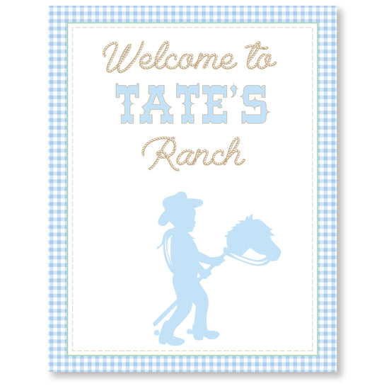 Cowboy Welcome Sign