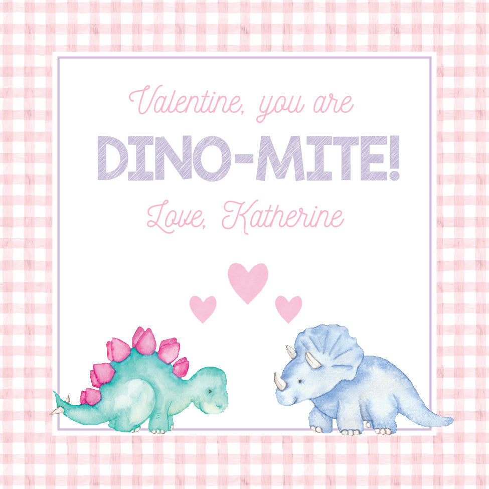 Pink Dinosaur Valentine