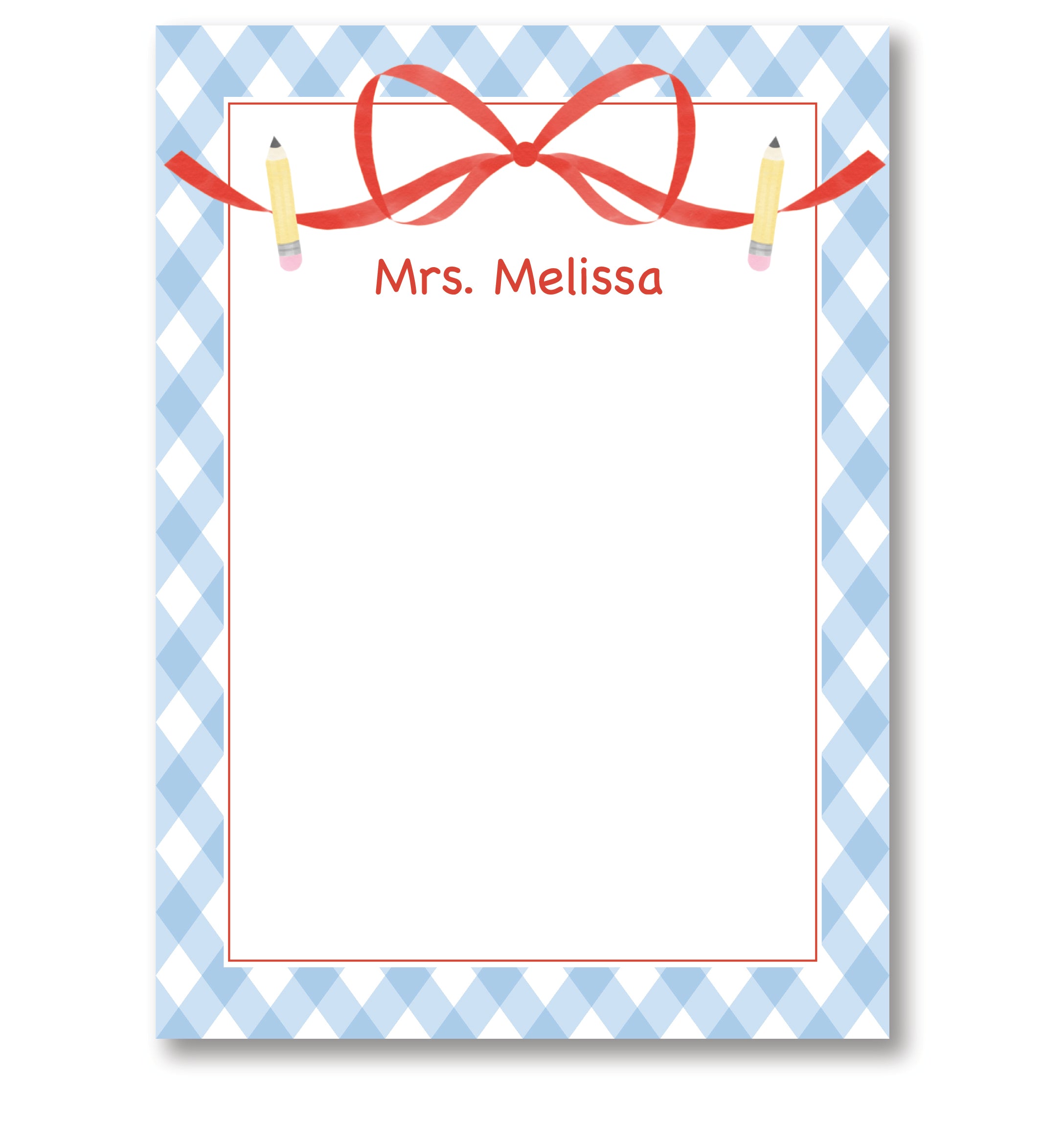 Bow Notepad Teacher Bow Notepad – CreativelyKaty