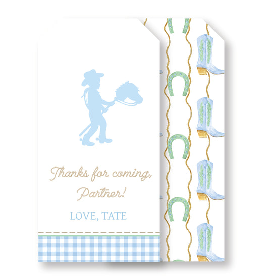 Cowboy Party Tag