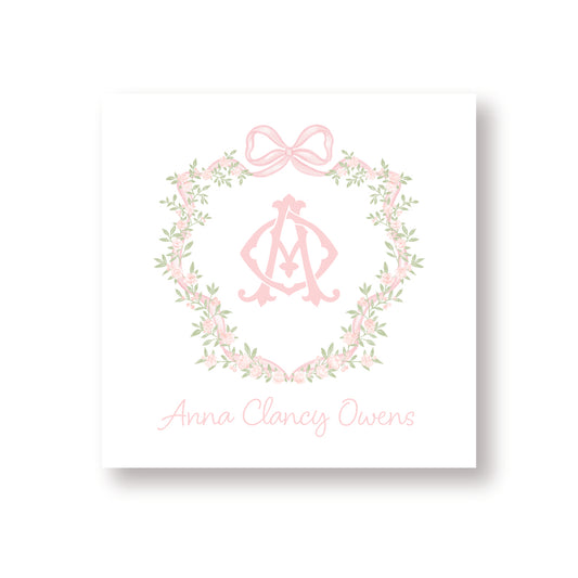 Pink Crest Bag Tag