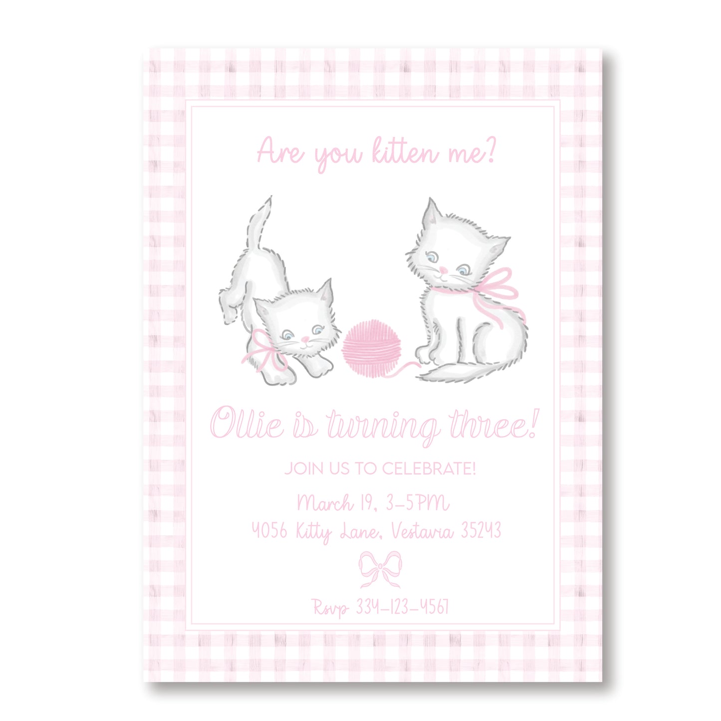 Kitten Invitation