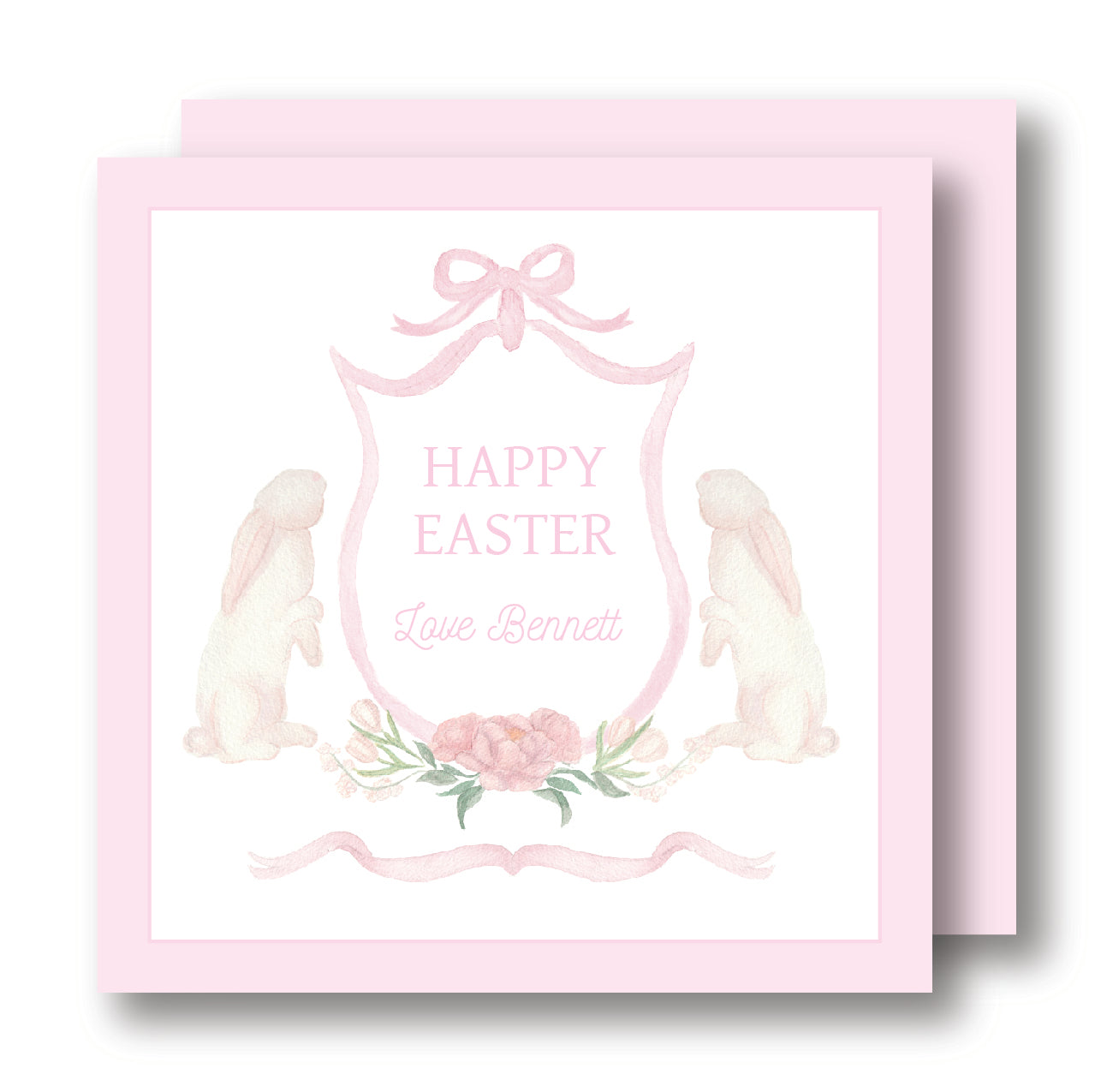 Pink Bunny Crest Tag