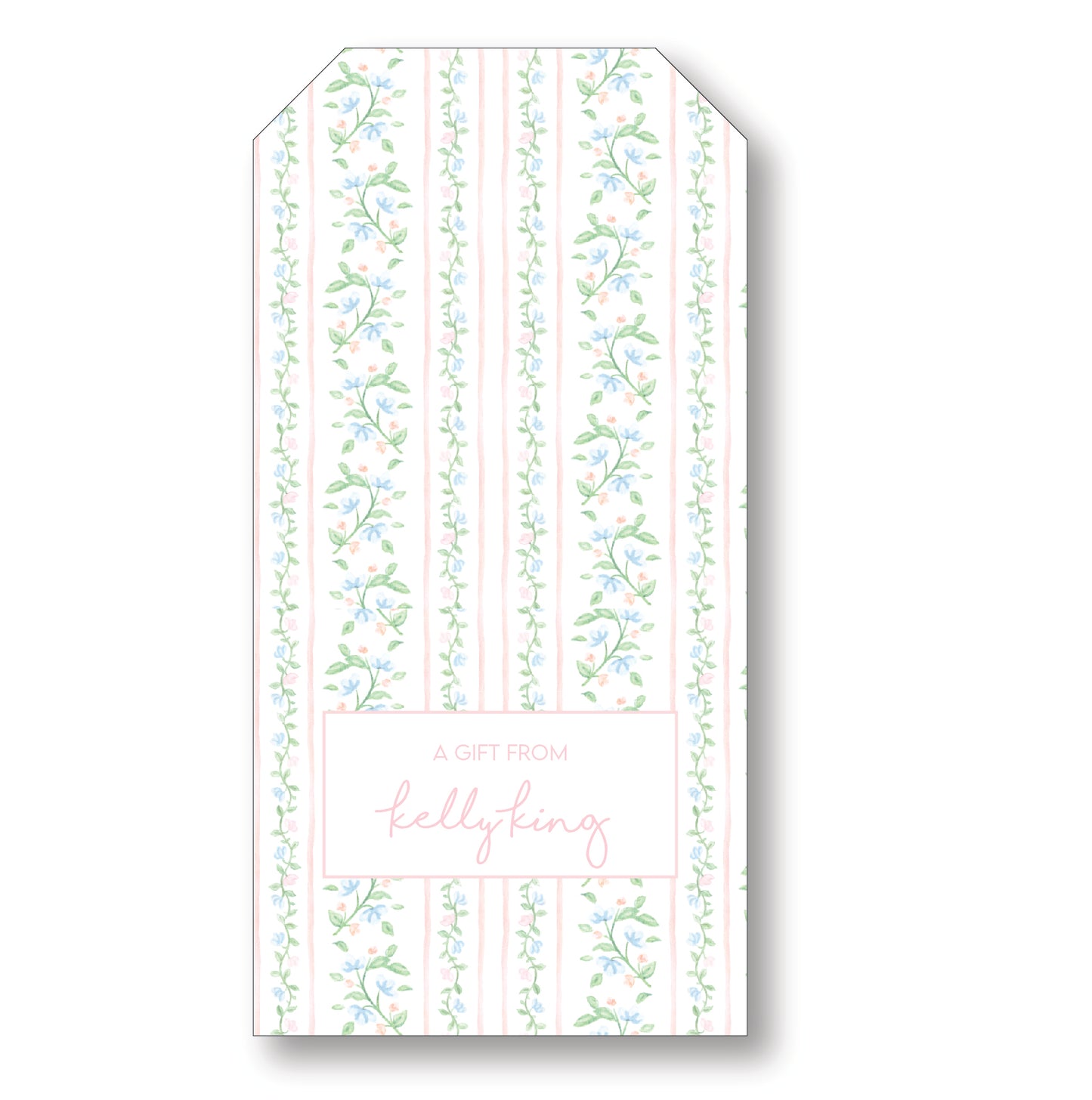 Pink Floral Gift Tag