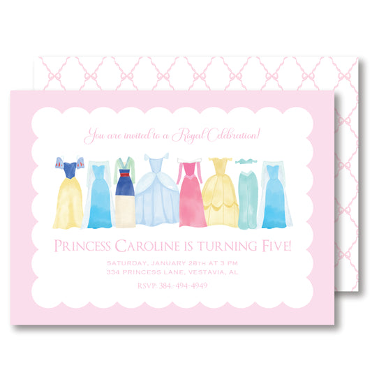 Princess Dress Invitation